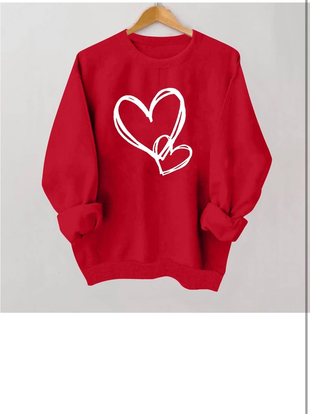 Red Heart Graphic Women’s Sweatshirt